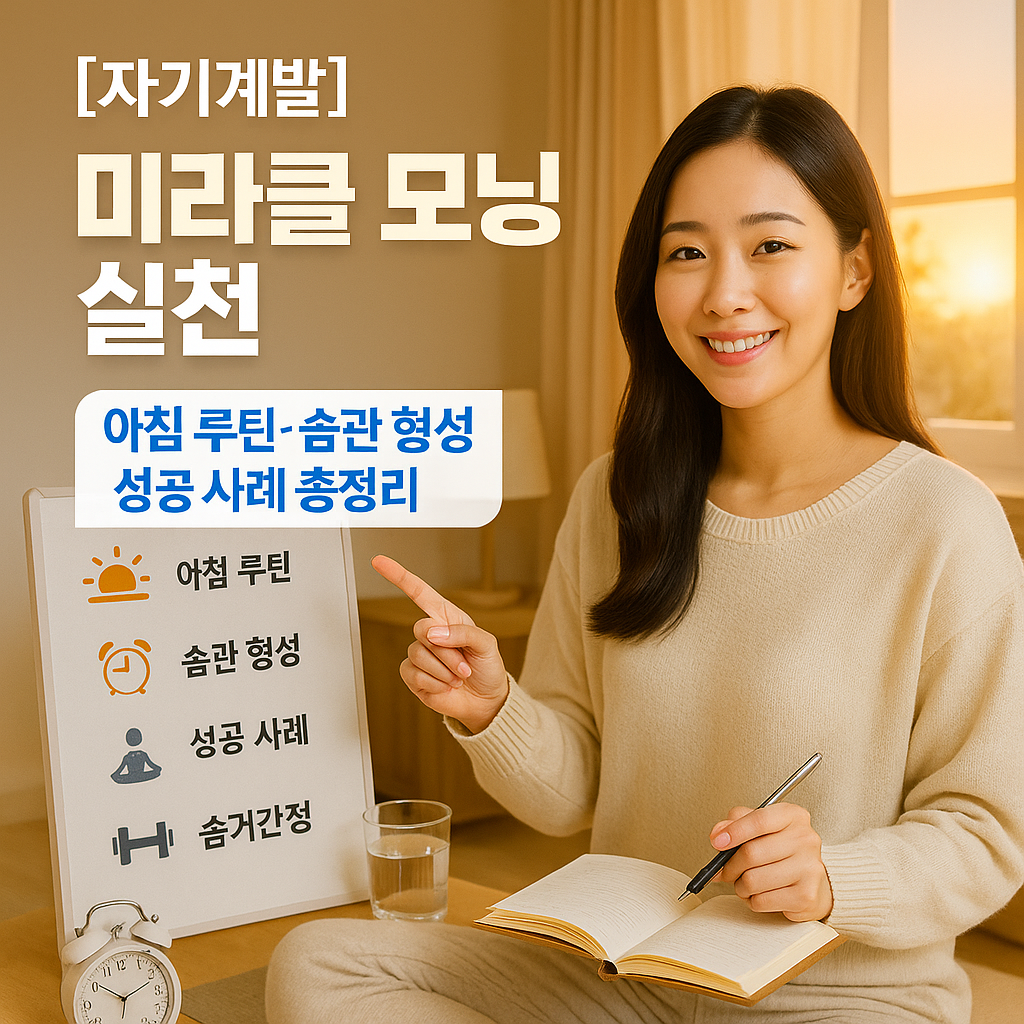 [자기계발] 미라클 모닝 실천 ｜ 아침 루틴&middot;습관 형성&middot;성공 사례 총정리
