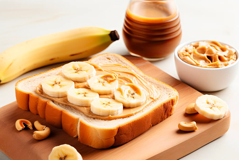아몬드버터 바나나토스트