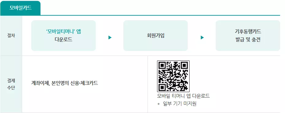 기후동행카드 온라인발급 안내
