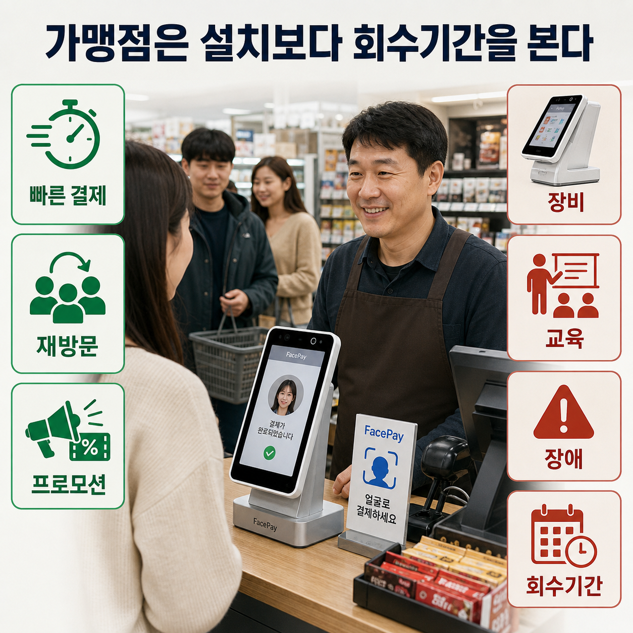 가맹점이 따져야 할 편익과 장비 회수기간