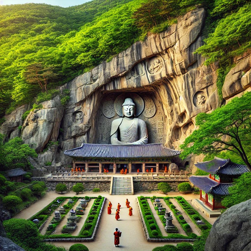 경주 골굴사 (AI 생성)