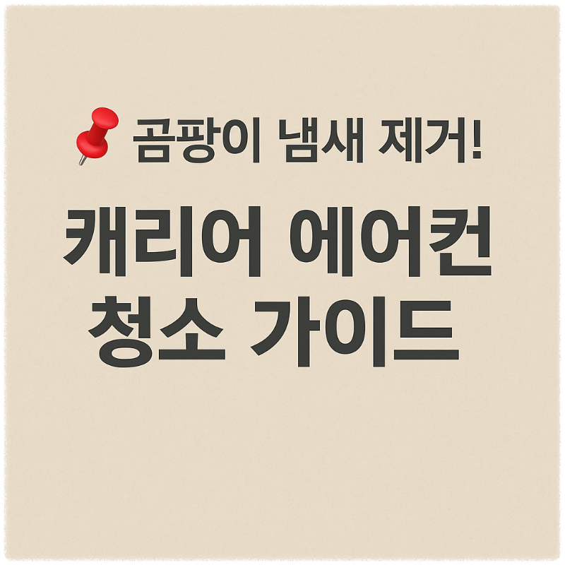 곰팡이 냄새 제거! 캐리어 에어컨 청소 가이드 썸네일