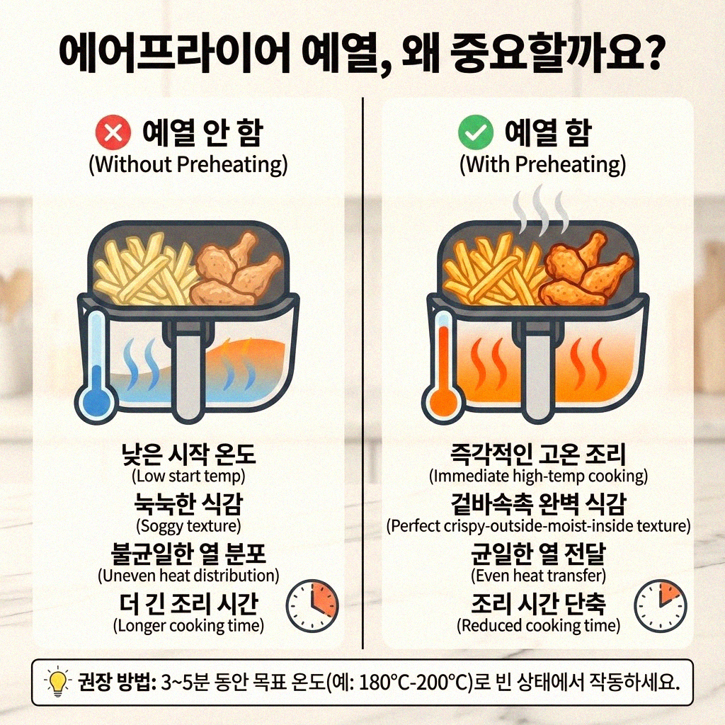 에어프라이어 음식 타는 이유와 예열 팁 완벽 분석