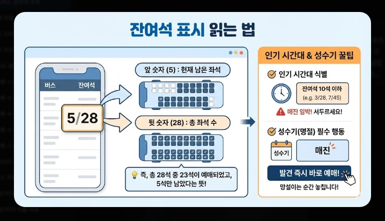 고속버스 잔여석 조회(방법, 코버스)(실시간 + 수수료)