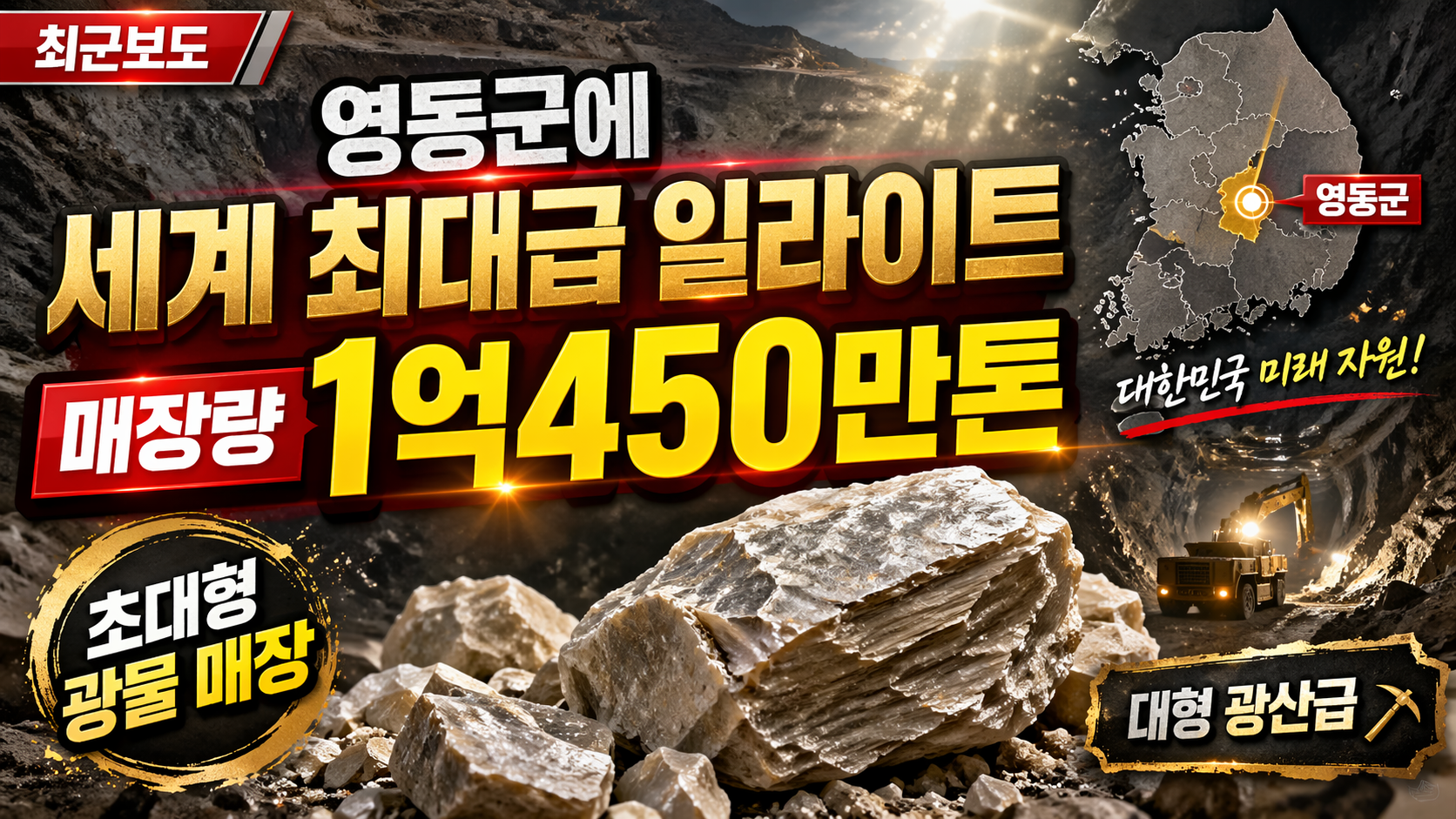 최근보도 “영동군에 세계 최대급 일라이트 있다” 매장량 1억450만톤