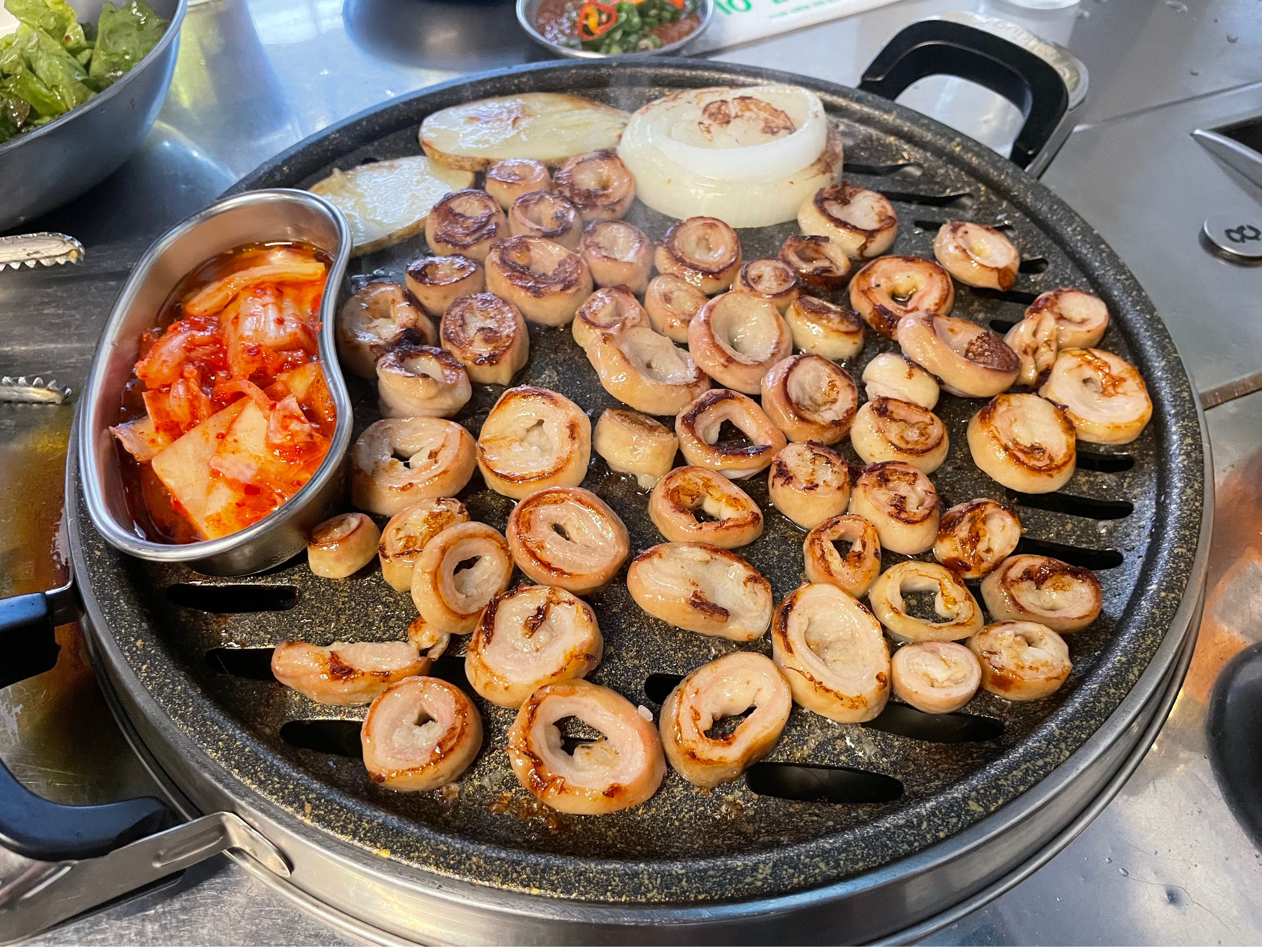 돼지막창 2인분 굽고난 후 사진