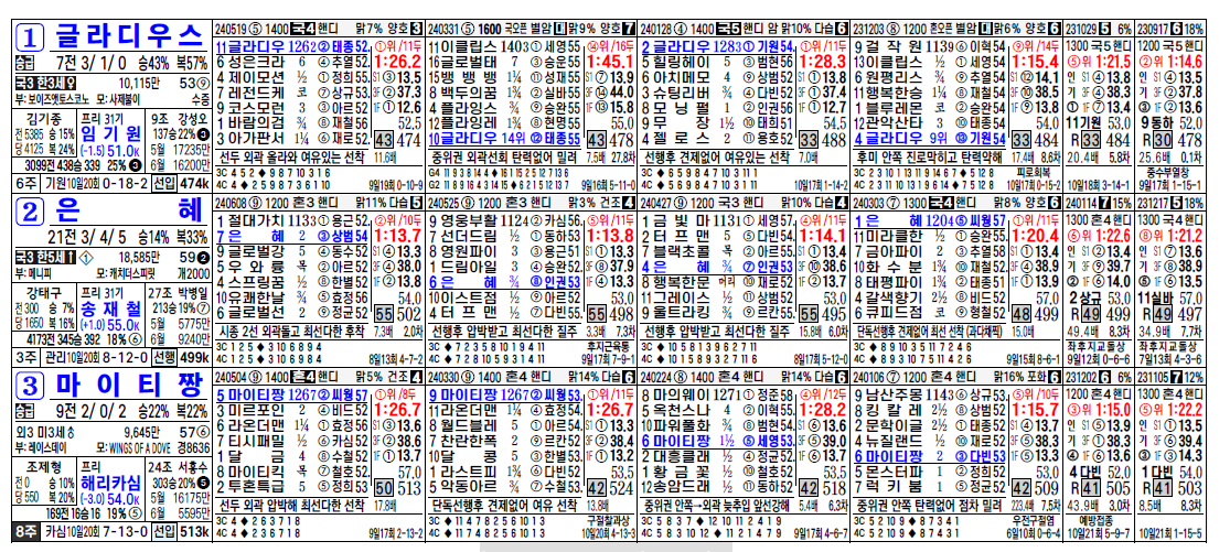 마사일호 트리플나인 경마 예상지 결과정보 보는법