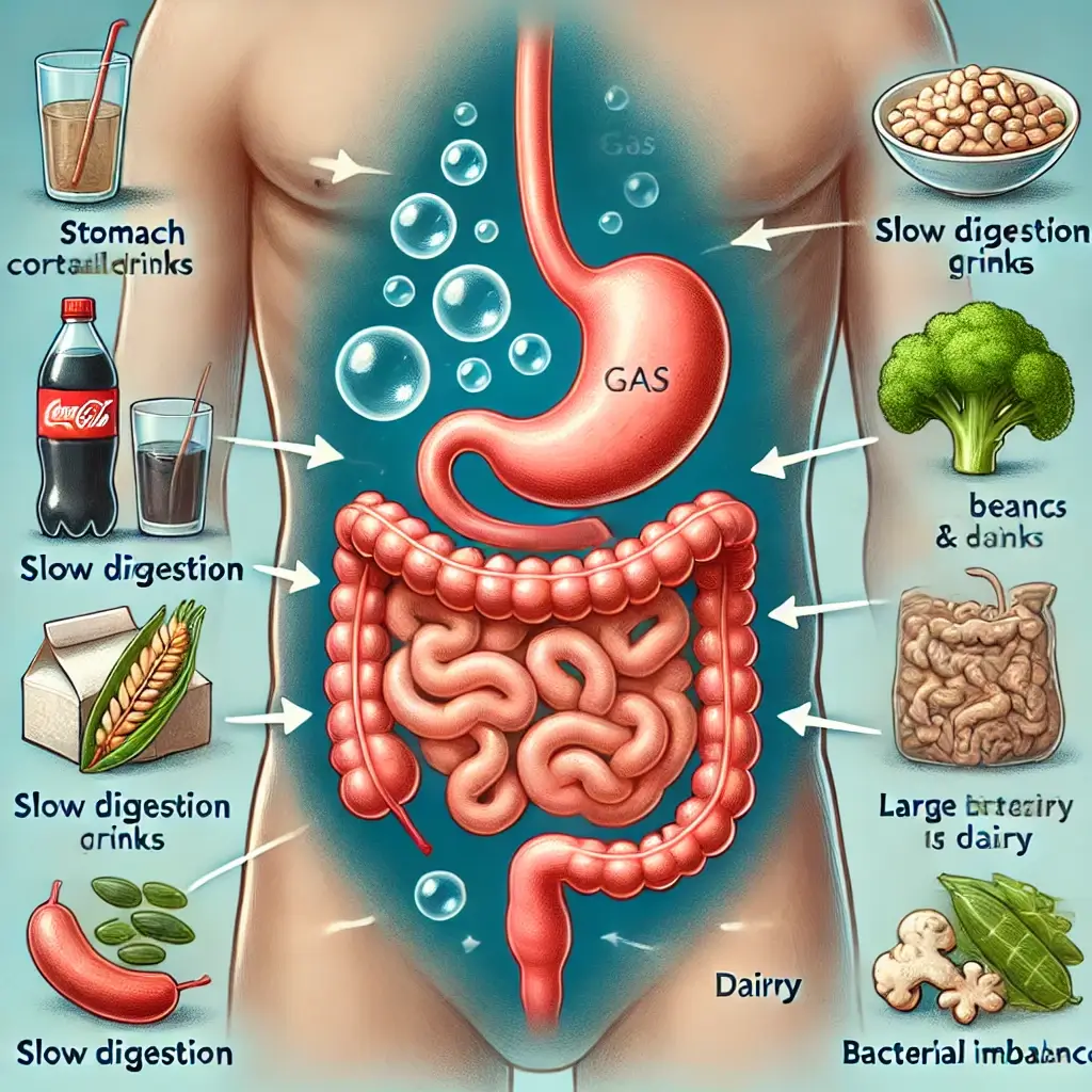배에 가스 차는 원인