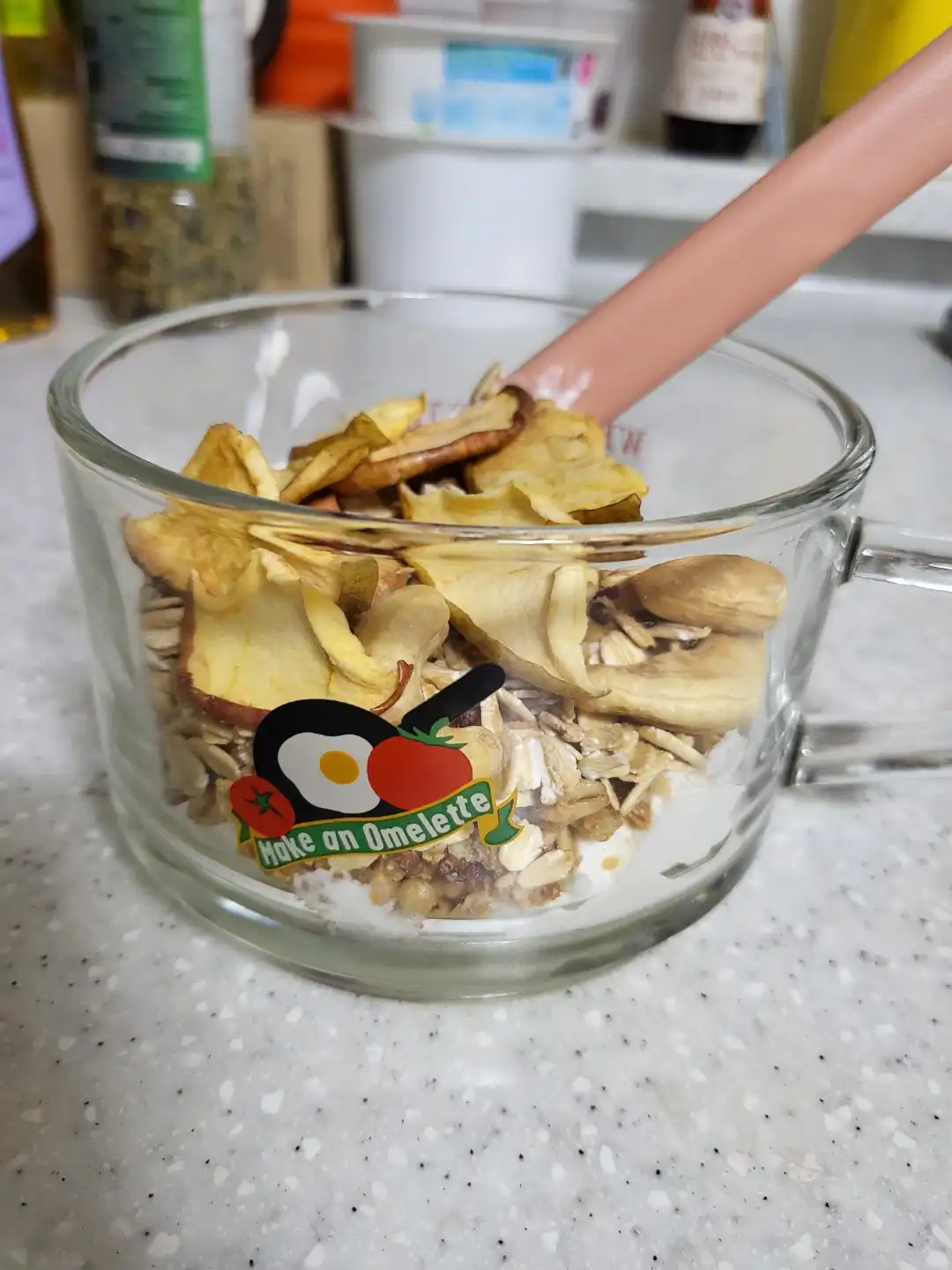 홈메이드_그릭요거트100g+리얼그래놀라20g+압축귀리10g+말린_사과10g+견과류10g