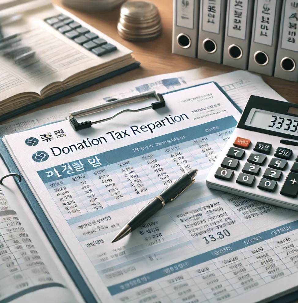 정리된 증여세 서류