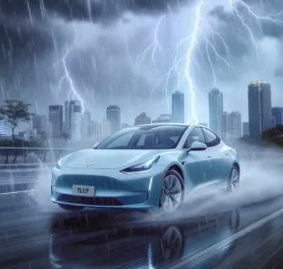 2025년 태풍 영향권 내 전기차 운전자 주의사항 - 태풍 중 전기차 운행 이미지