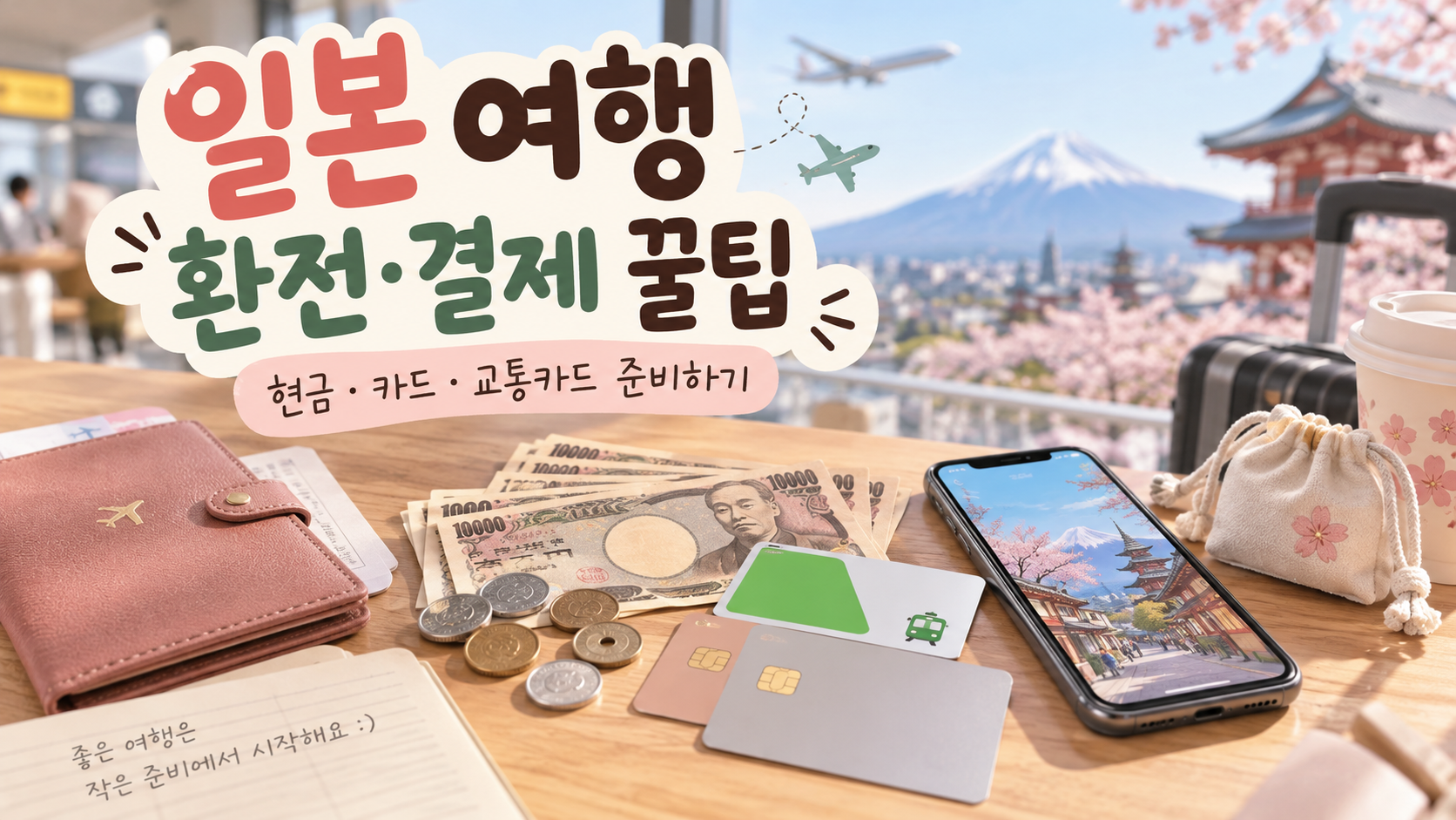 일본 여행 환전 카드 현금 교통카드 결제 꿀팁