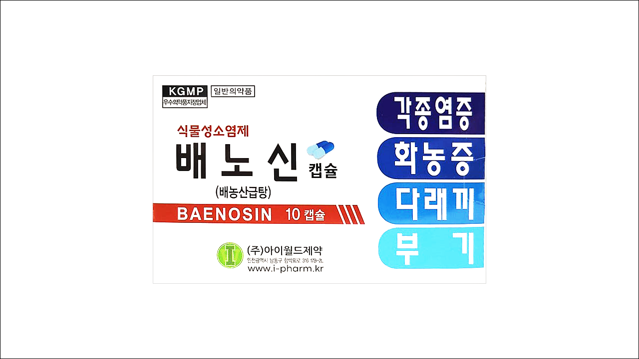 화농성 질환 약(다래끼약) 배노신 캡슐 (Baenosin Capsules)