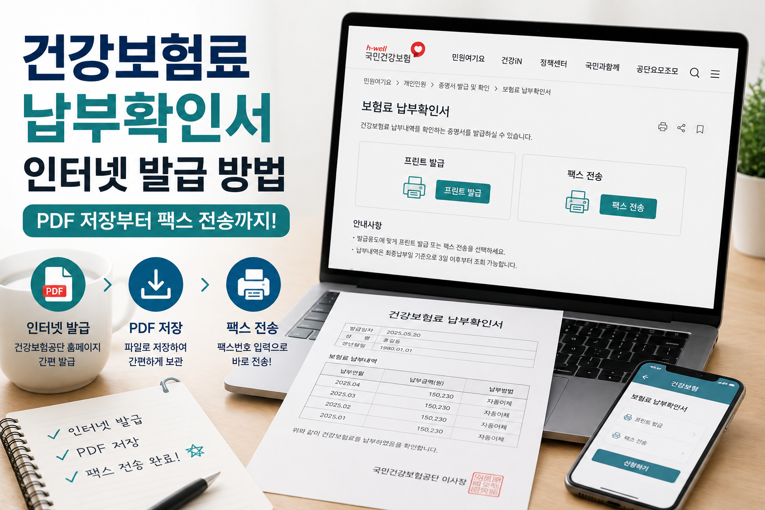 건강보험료 납부확인서 인터넷 발급방법