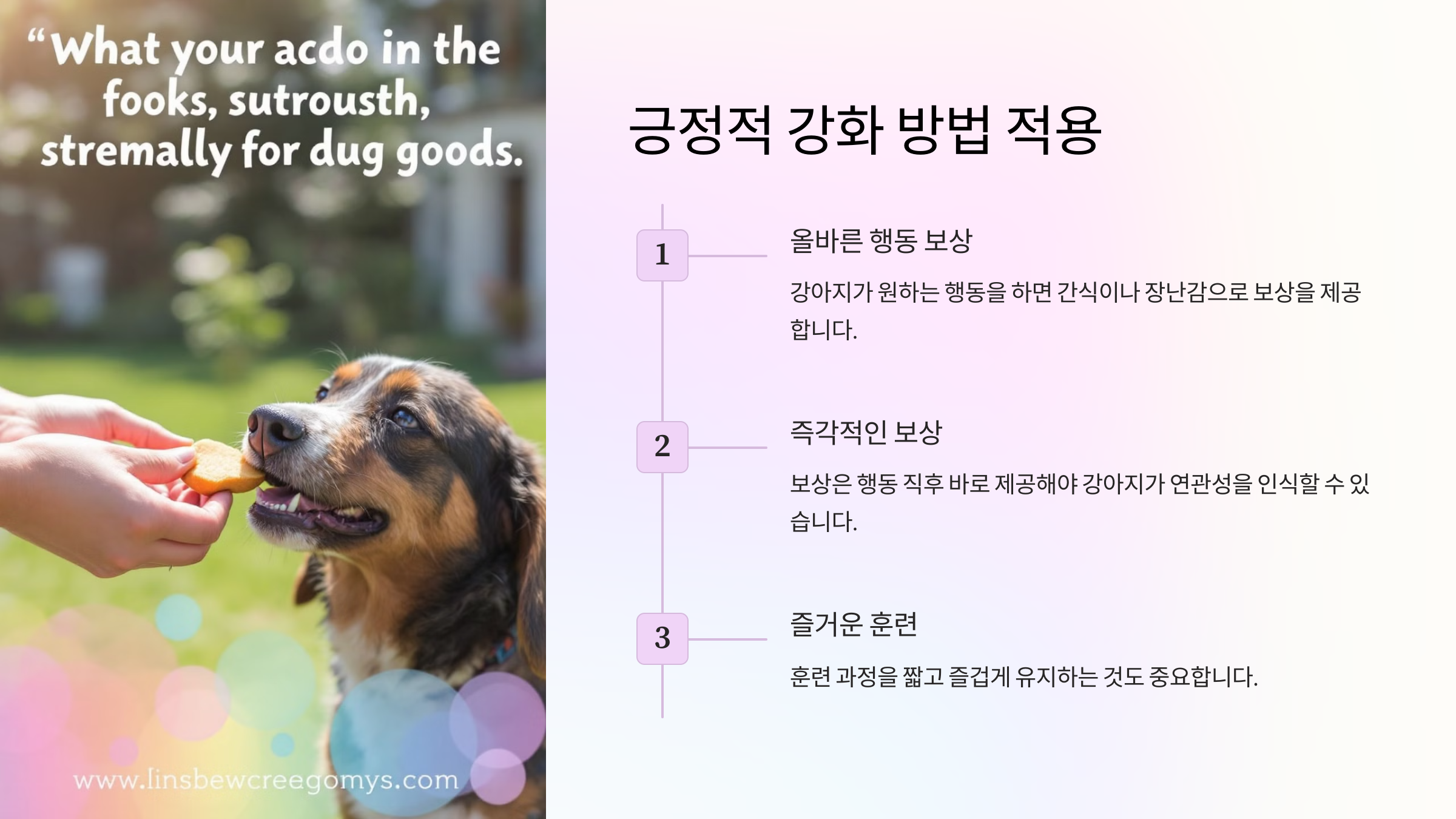 긍정적 강화 방법 적용