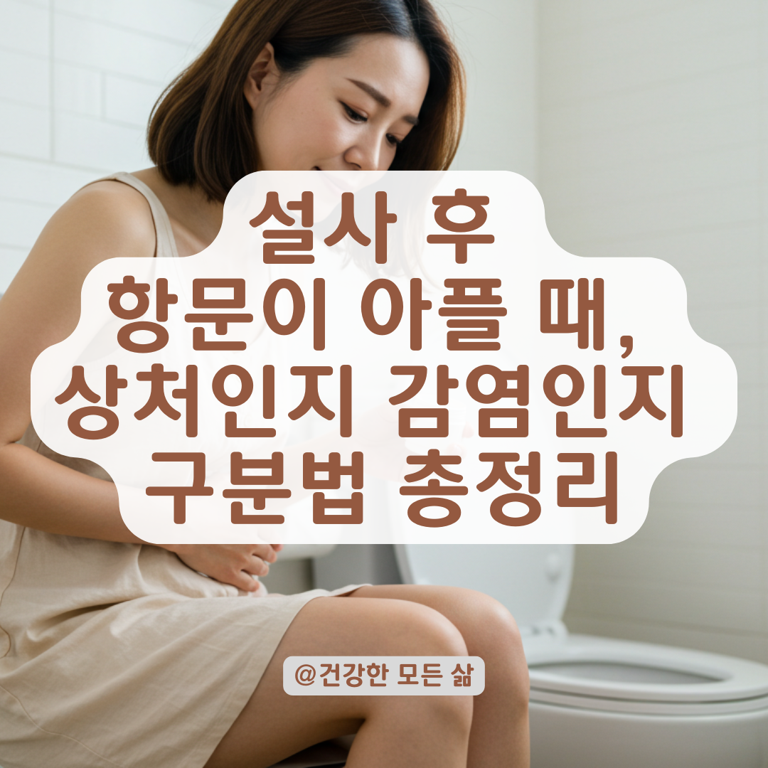 설사 후 심한 항문 통증, 단순 상처인지 감염인지 구분하는 법.
