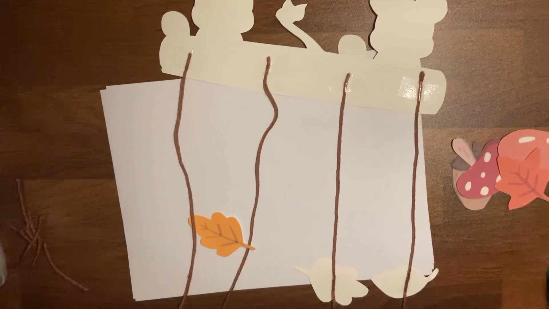 가을 다람쥐 모빌 만들기 무료도안 순서 4