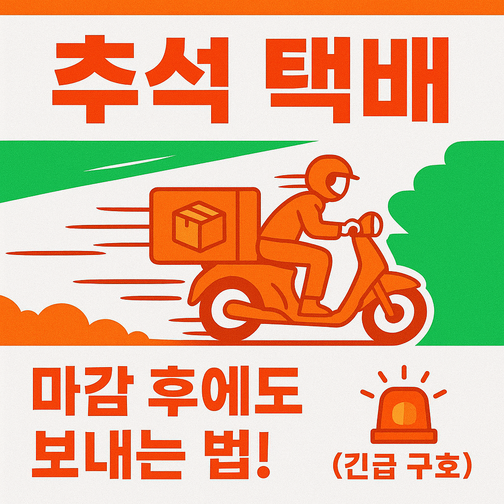 추석택배오토바이로배송하는이미지