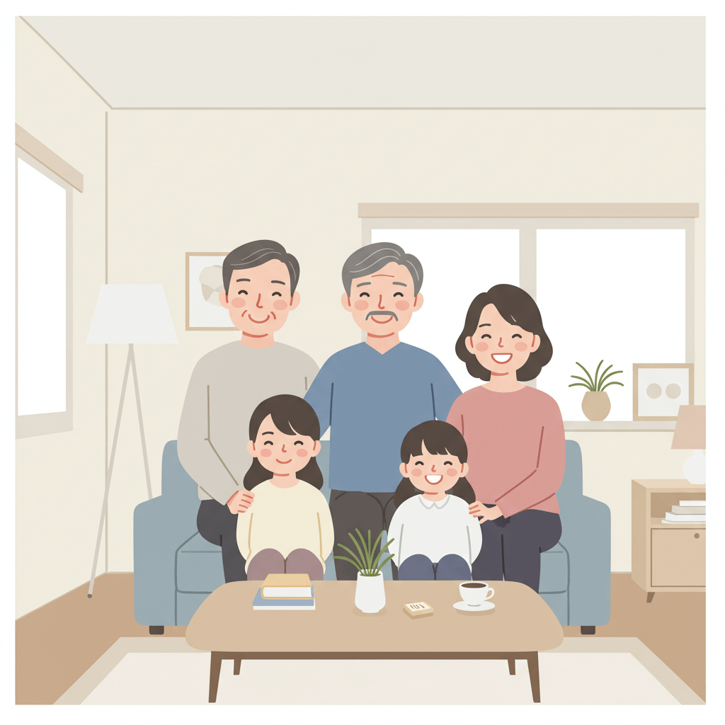 생활지원금 승인을 받고 기뻐하는 가족 3