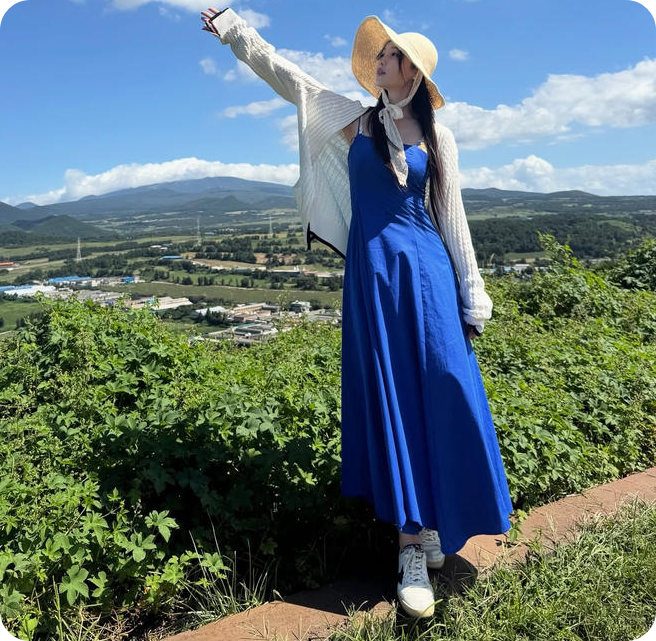 청량한 제주와 인형 미모의 조화 [사진=남규리 SNS.]