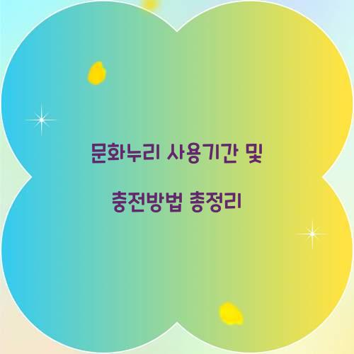 문화누리 사용기간