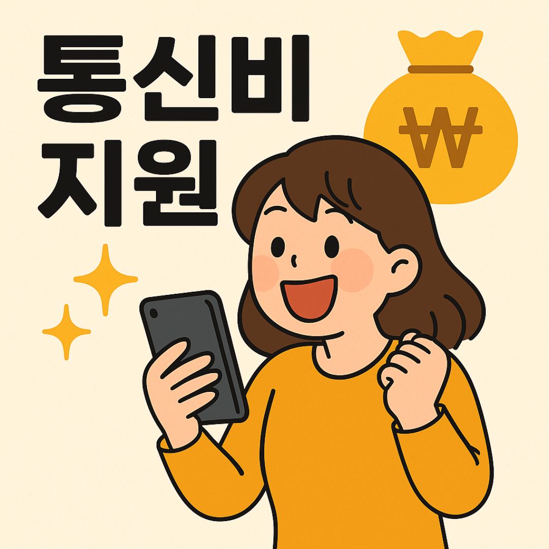 통신비 지원을 받고 기뻐하는 아이