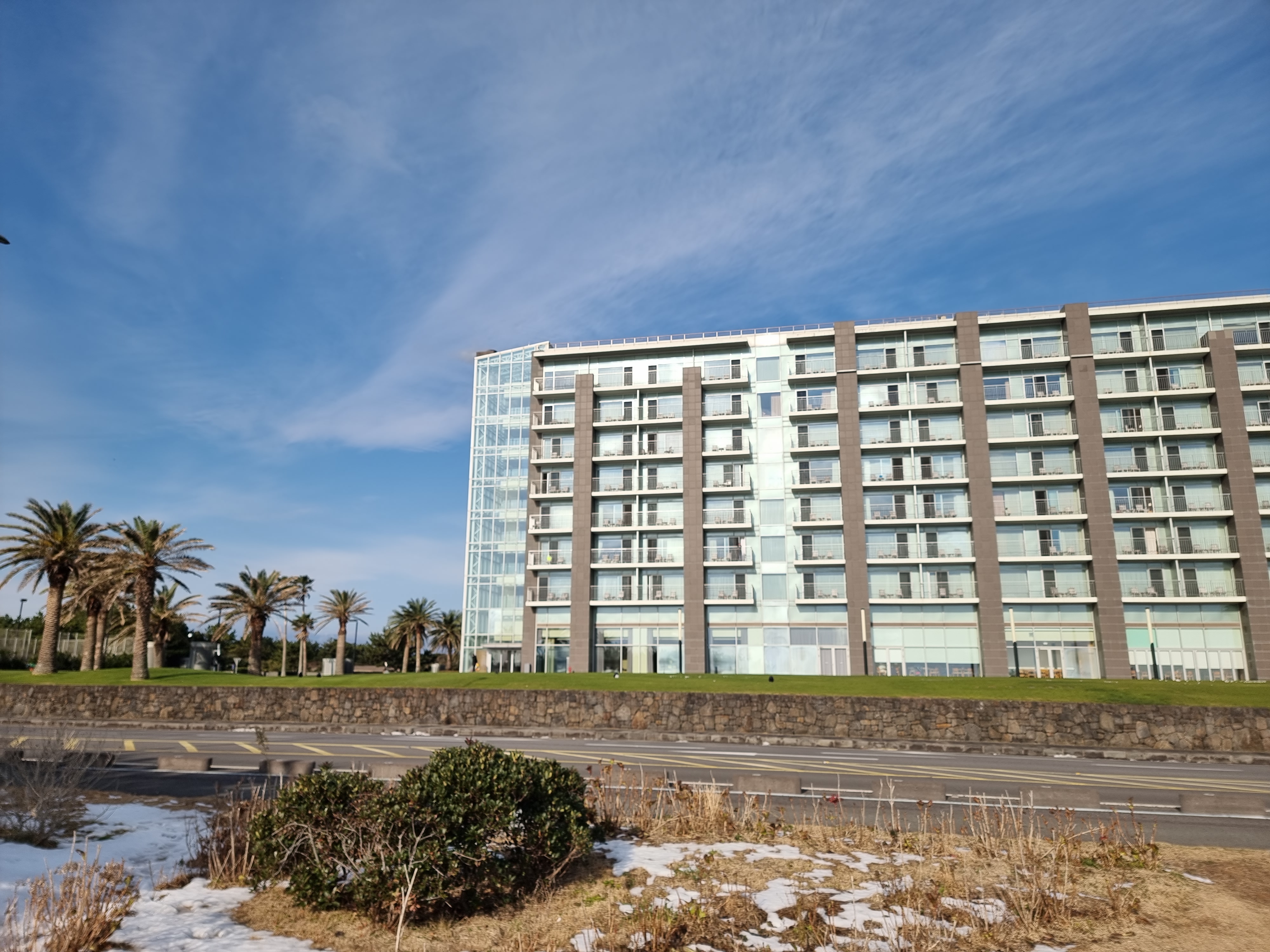 제주 해비치호텔 바다에서 바라본 모습