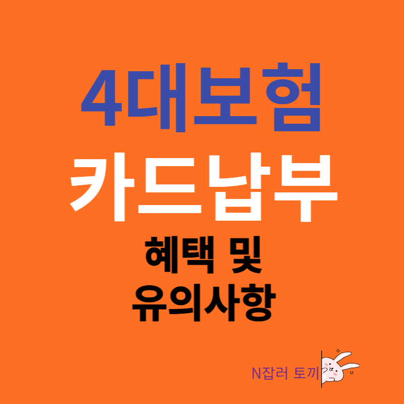 4대 보험 카드 납부 방법 혜택 및 유의사항