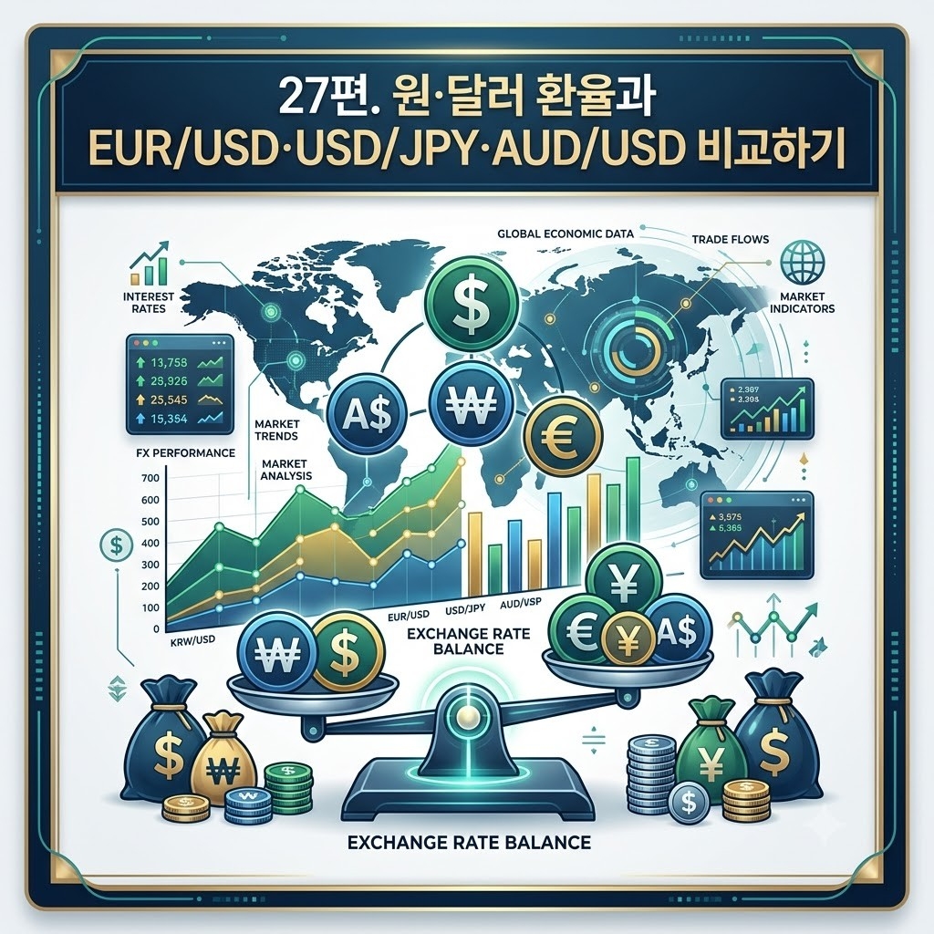 원달러 환율과 타통화환율 비교하기