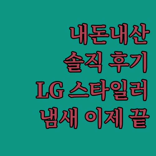 🤔 LG 스타일러 S3JHW 내돈내산..