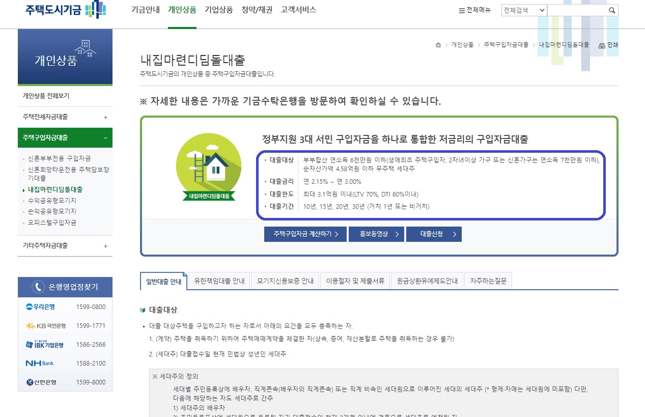 주택도시기금 내집마련디딤돌 대출