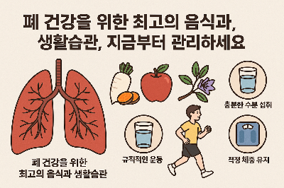 폐 건강을 지키는 음식 , 생활습관