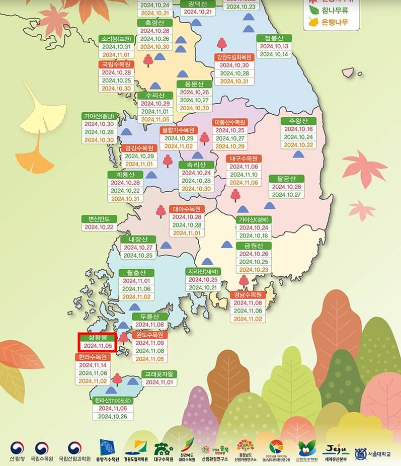 전국-가을-단풍-지도