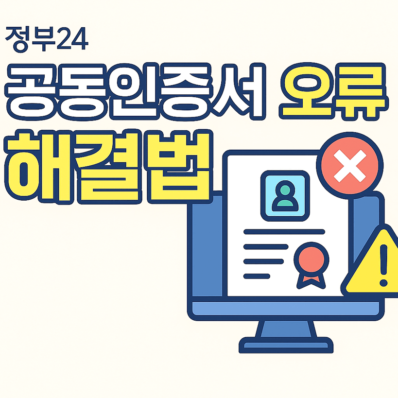 정부24 공동인증서 오류 해결법