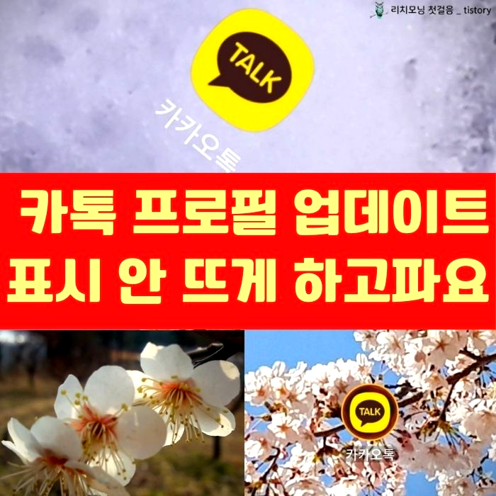 카톡 프로필 업데이트 표시 안뜨게 하고파요