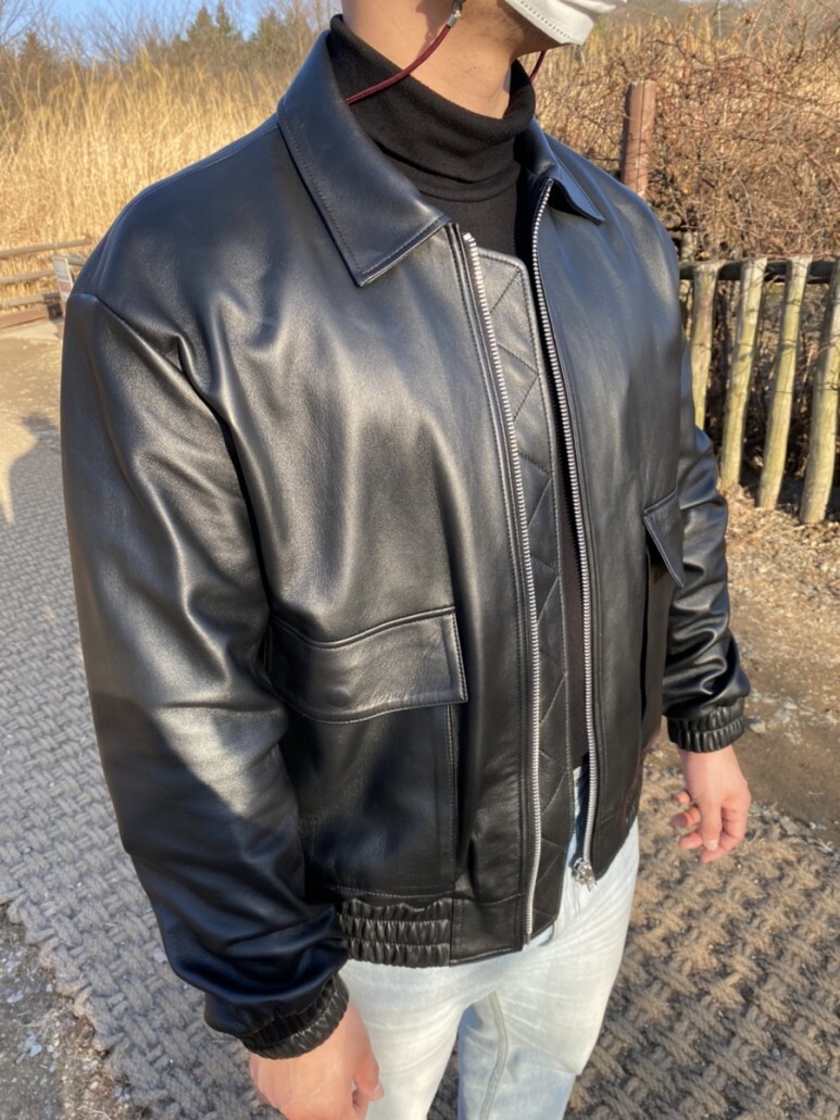 데일리룩(오뭘입)_스페로네 가죽자켓, 유니클로 폴라티셔츠, 86로드 크롭진, 커스텀에이드 가죽 첼시부츠, 남자코디, 남자패션, ootd