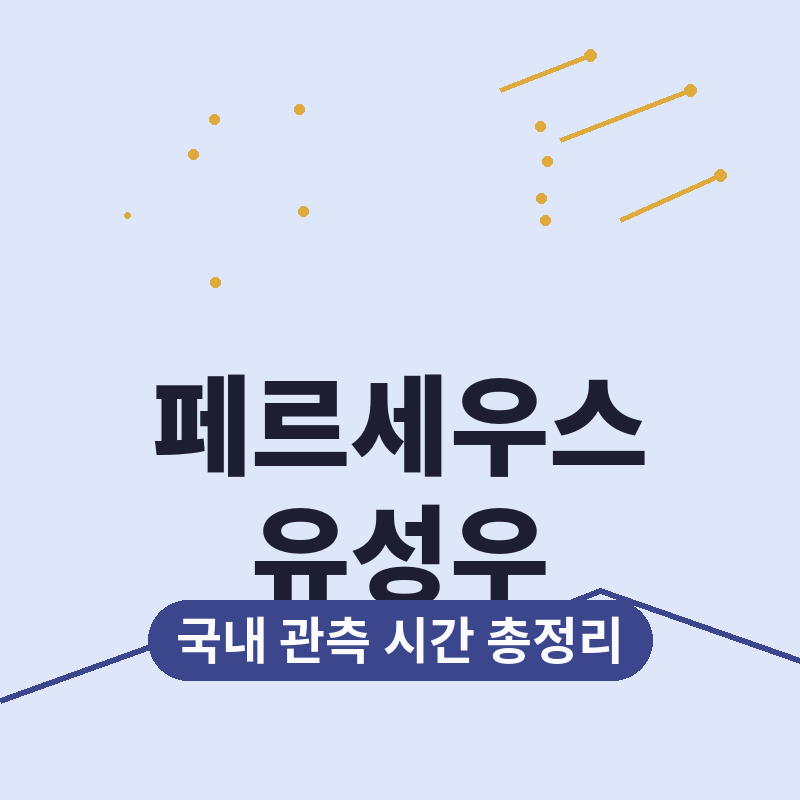 2026 페르세우스 유성우 관측 시간 총정리 썸네일