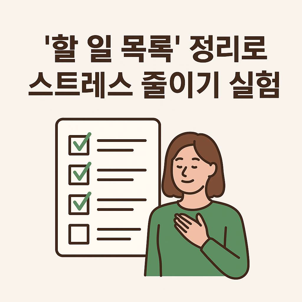 ‘할 일 목록’ 정리로 스트레스 줄이기 실험
