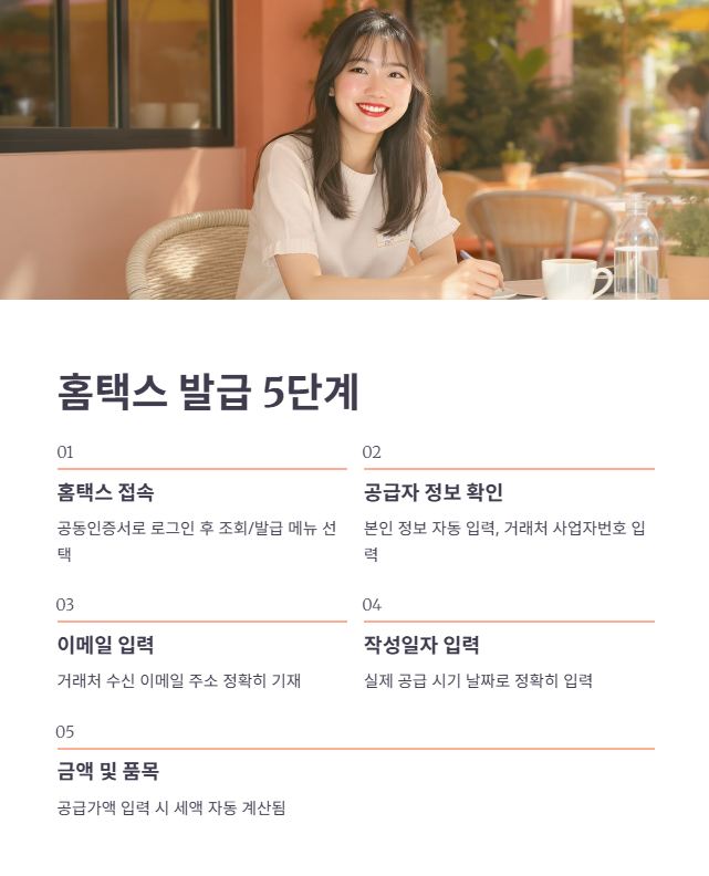 홈택스 건별 발급! 세금계산서 발행 순서 5단계