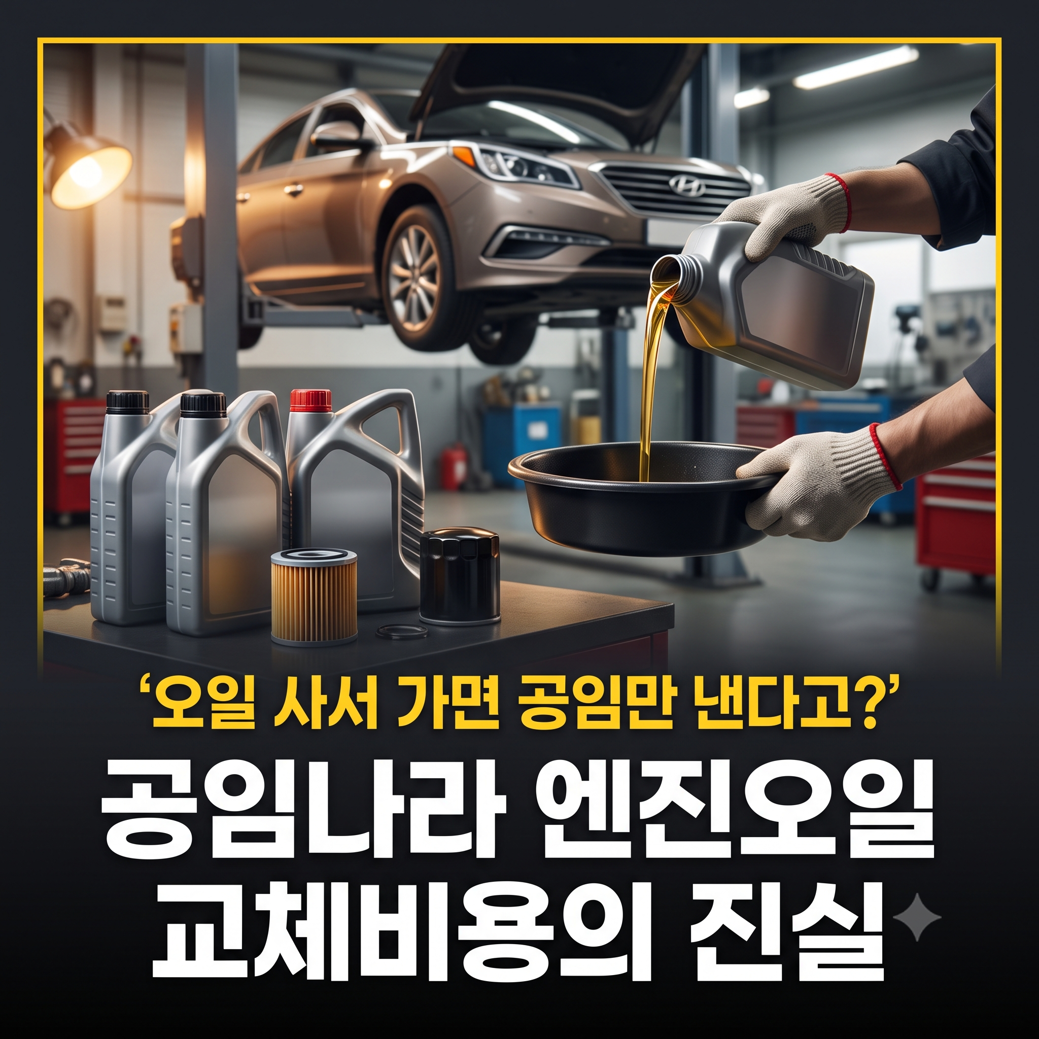 "오일 사서 가면 공임만 낸다고?" 공임나라 엔진오일 교체비용