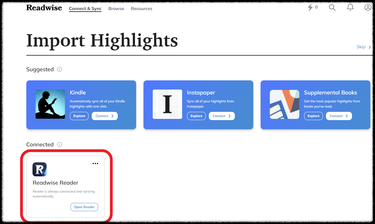 세컨드 브레인 ❘ 리드와이즈 ReadWise 구글 확장프로그램, 리더Reader 스크랩 수집 하이라이트 사용 방법