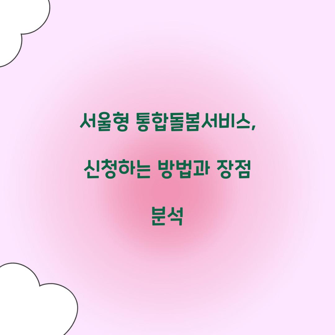 서울형 통합돌봄서비스