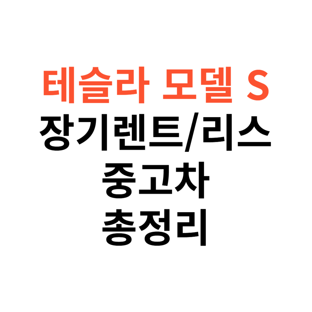 테슬라 모델 S 장기렌트