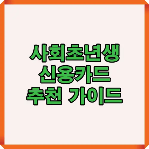 2025년 사회초년생을 위한 첫 신용카드 선택 가이드 인포그래픽. 연회비 부담은 낮추고, 대중교통&middot;통신비 중심 혜택으로 실속 있게 시작하는 초년생 카드 선택 요약 이미지.