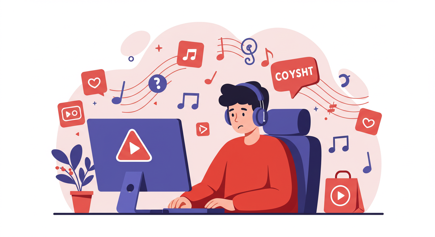 오디오라이브러리, 유튜브초보, 콘텐츠ID