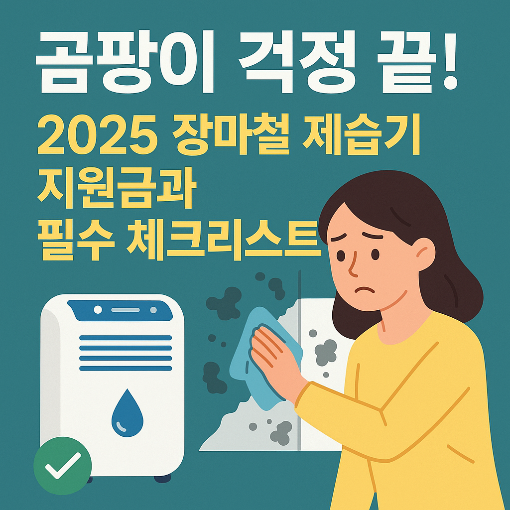 곰팡이 걱정 끝! 2025 장마철 제습기 지원금과 필수 체크리스트