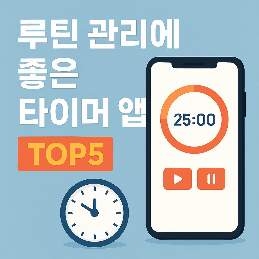 시간을 디자인하라! 루틴 관리에 강력한 타이머 앱 TOP5 비교 분석