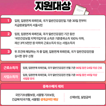 일용직/프리랜스/소상공인: 입원하고 최대 189만 원 받아가세요!