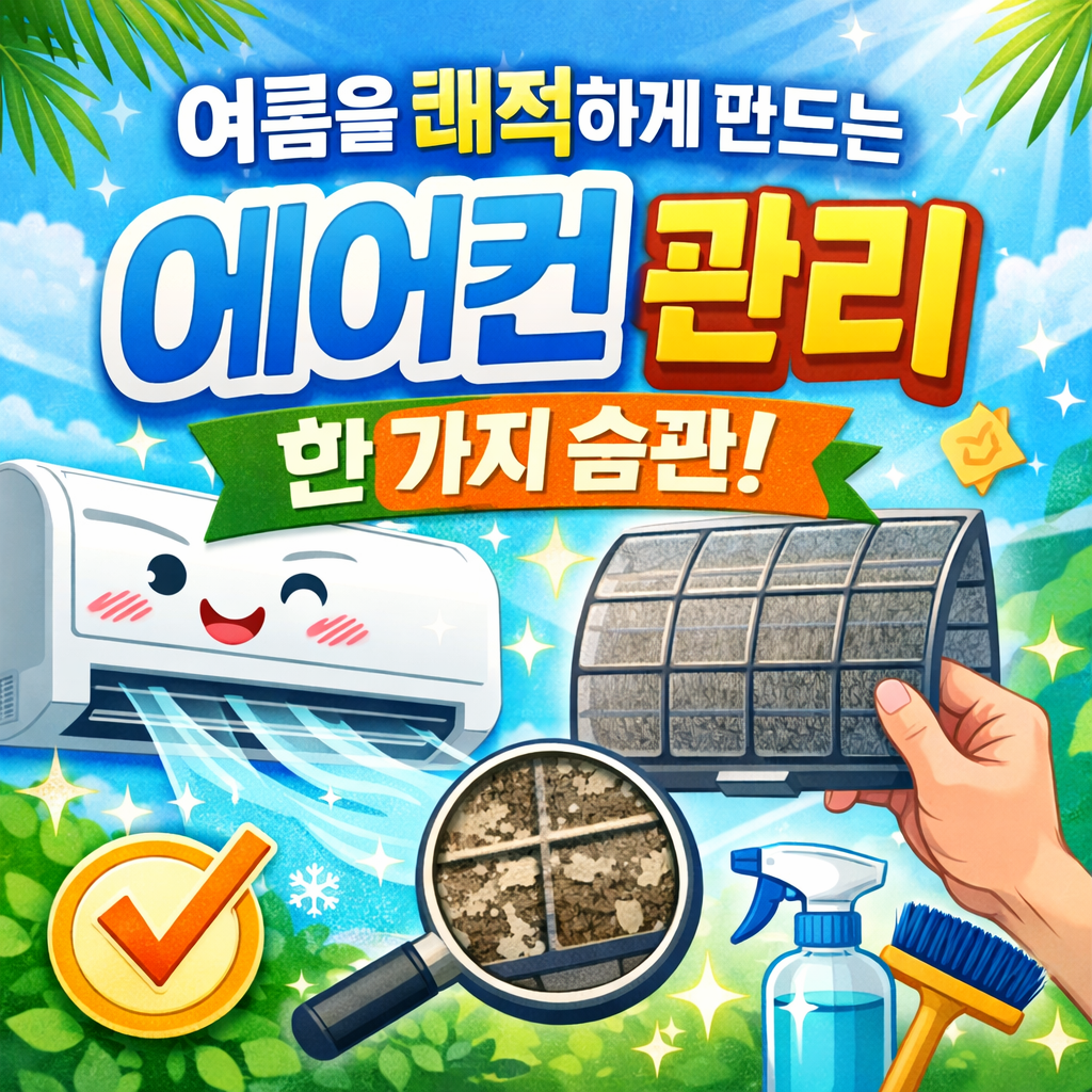 여름을 쾌적하게 만드는 에어컨 관리 한 가지 습관