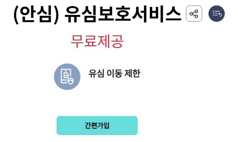 KT 유심보호서비스 신청-가입 대상, 요금, 혜택